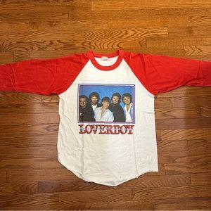 Vintage 1986 Loverboy Concert Tour 3/4 T-Shirt size large 50/50 made in USA